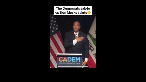The Democrats salute vs Elon Musk salute🤷🏼‍♂️