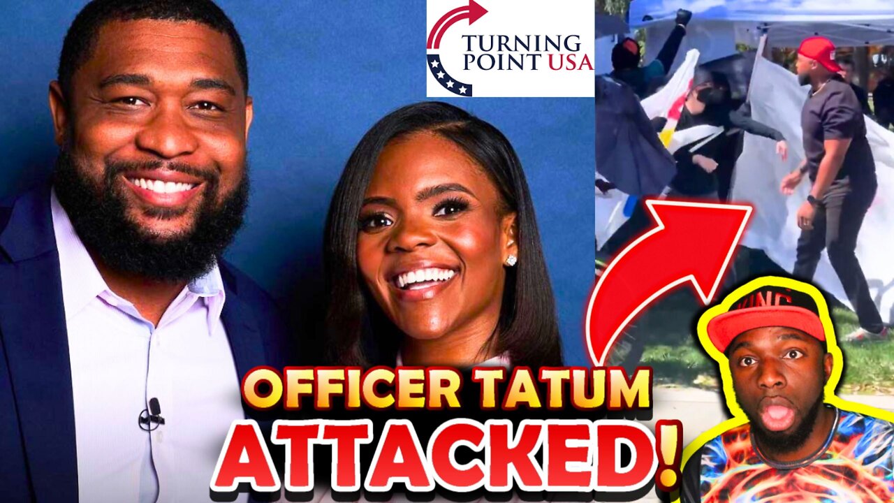 🚨"BACKUP!" Officer Tatum ATTACKED At TPUSA Event By RADICAL LEFT ANTIFA Protesters!