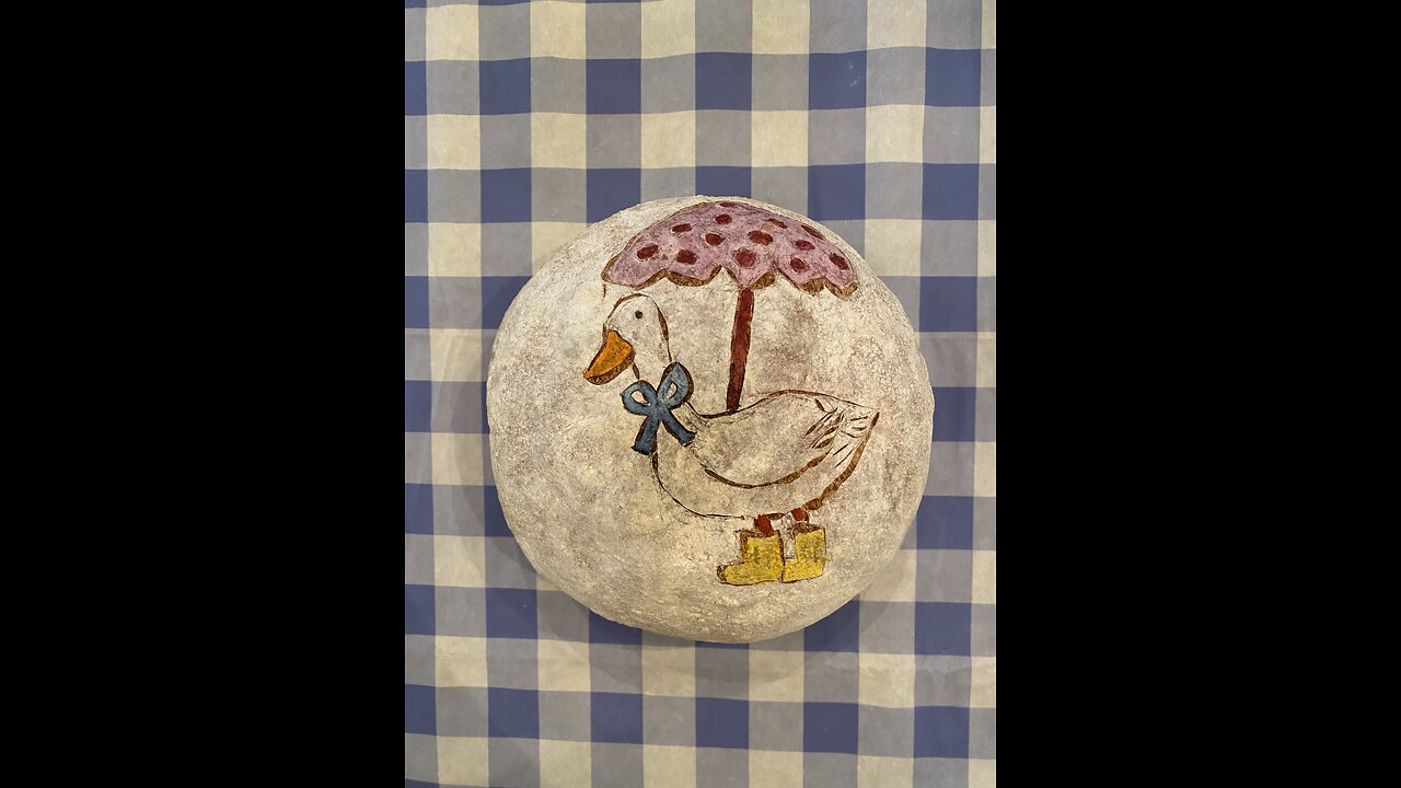 Adorable Sourdough Art: Silly Goose Is Ready for the Rain!