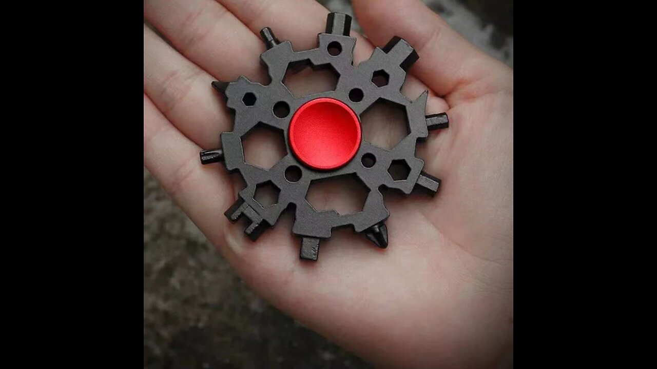23-in-1 Snowflake Multi-Tool & Fidget Spinner, for Outdoor, Travel, Camping