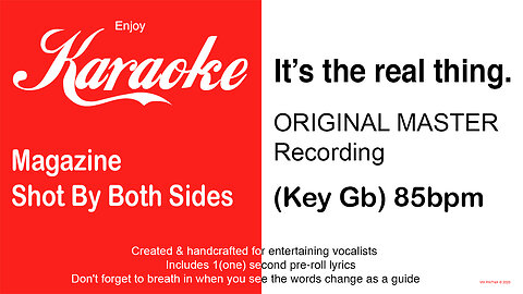 Magazine - Shot By Both Sides (Key Gb) 85bpm (2025) Karaoke