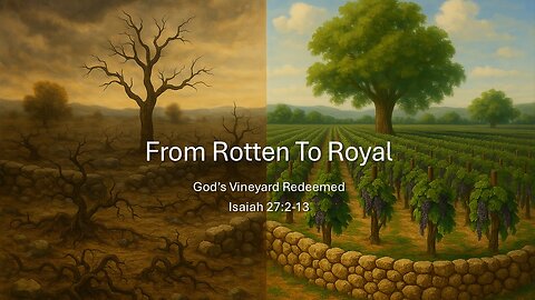 July 20, 2025 - "From Rotten To Royal: God's Vineyard Redeemed" (Isaiah 27:2-13)