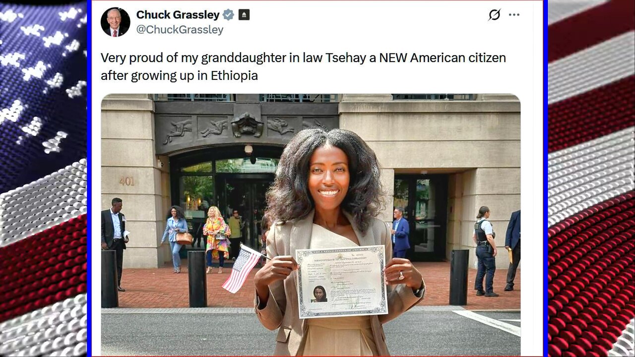 Sen. Chuck Grassley is Happy For His Ethiopian Granddaughter – But, Edomite Racists Are Very Upset