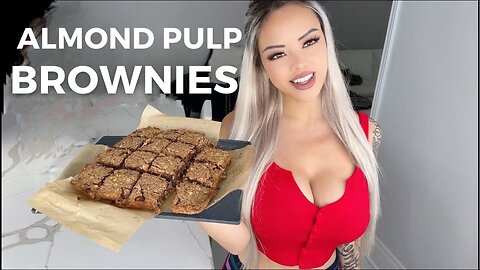 HOT GIRL How To Make Brownies With Leftover Almond Pulp From Almond Milk