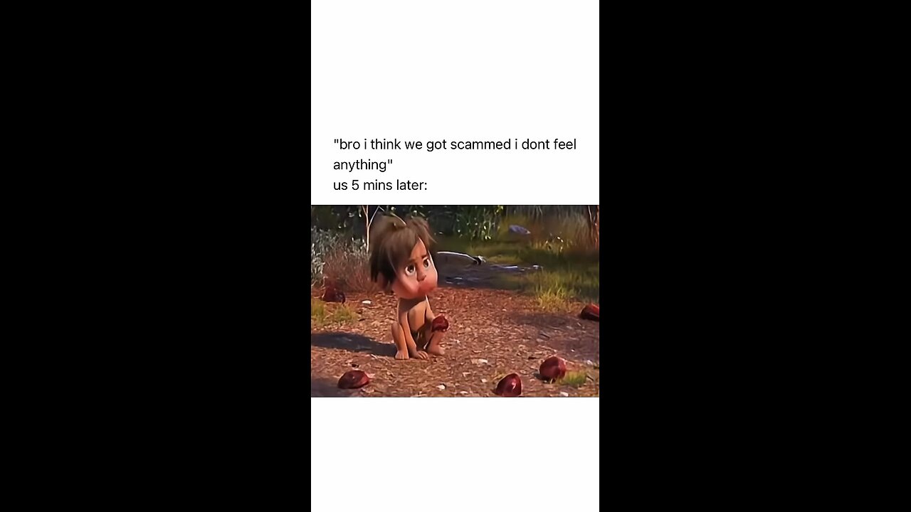 "bro i think we got scammed i dont feel anything"