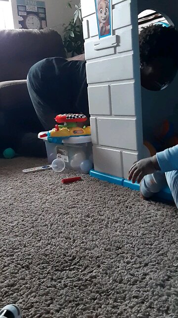 Beautiful Queen and young king play time