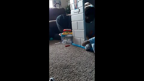 Beautiful Queen and young king play time