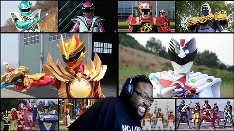 Super Sentai Main Team Power Ups Henshin and Finisher (Dynablack Tector - Wild Gozyu Wolf) Reaction