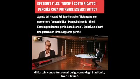 Agente del Mossad Ari Ben-Menashe: "Netanyahu ricatta Trump con i file di Epstein inediti"