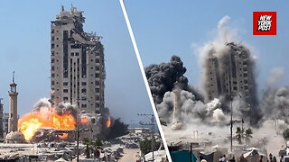 Israeli Military destroys Gaza high-rise in strike claiming it was used for Hamas