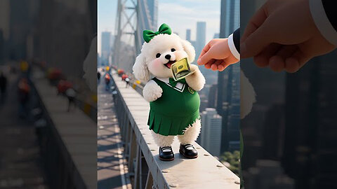 How cute the dog that likes Labubu is!