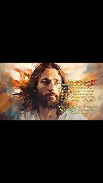 Jesus His fervent faith