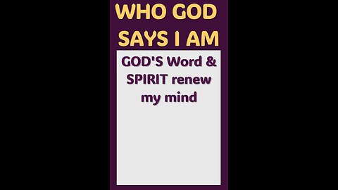 GOD'S WORD & SPIRIT RENEW MY MIND #wordofgod #Jesus #thoughts #power #emotional #mindset #divine