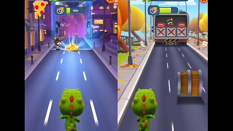 Talking Tom Gold Run - Dinosaur Tom Madness! 14 Minutes Non-Stop Run in Talking Tom Gold Run