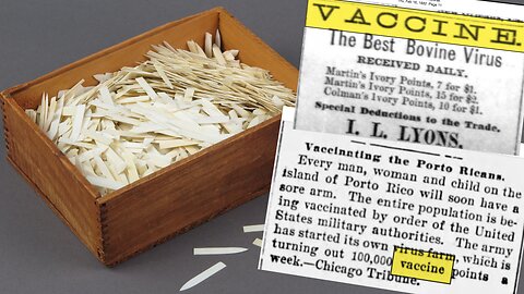Big cost savings realized w hypodermic syringes and vaccine injection in late 1800s vs ivory points