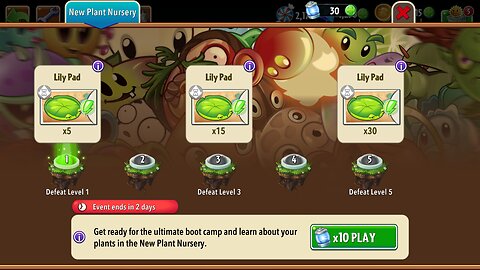 Plants vs Zombies 2 - Plant Nursery - Lily Pad - June 2025
