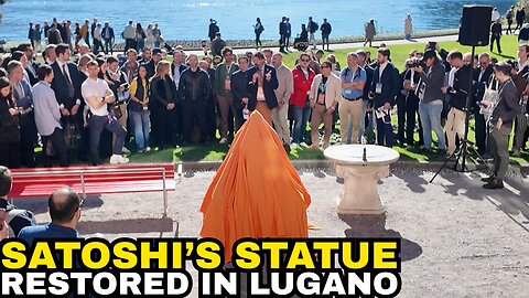 🇨🇭SATOSHI'S STATUE HAD BEEN VANDALIZED, NOW RECOVERED, RESTORED, AND PUT BACK WHERE IT BELONGS⚡️