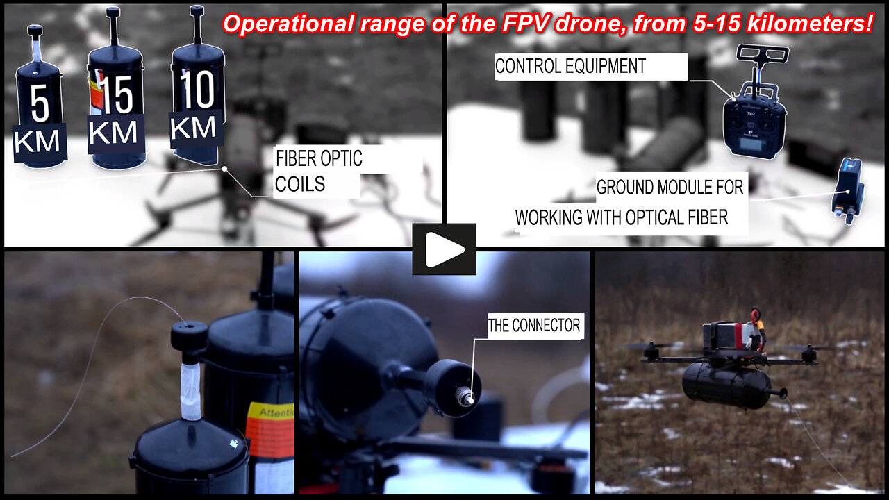 Russian Fiber Optic FPV drones the main fire strike on the battlefield