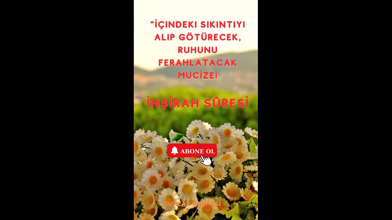 İçinizi ferahlatacak İnşirah süresi.