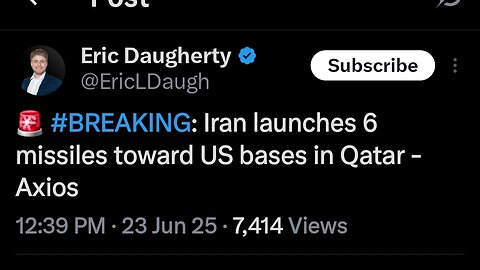 Iran Fires 6 Missiles At United States Bases