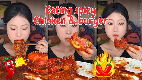 EPIC Spicy Chicken & Burger Challenge 🌶️🔥 | Can I Handle the Heat?