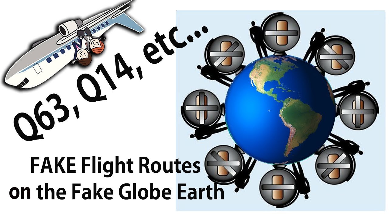 Fake Flight Routes on the Fake globe Earth!