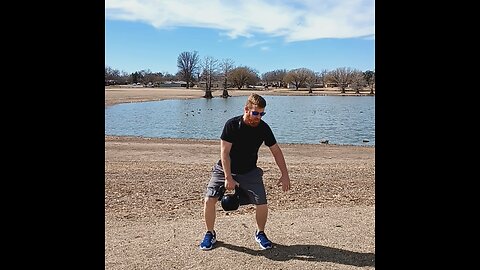 Kettlebell snatches at the park!