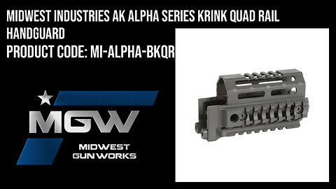 Midwest Industries AK Alpha Series Krink Quad Rail Handguard - MI-ALPHA-BKQR