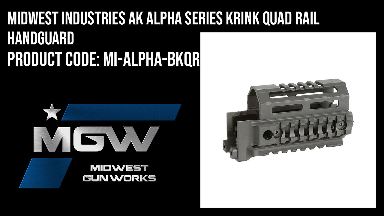 Midwest Industries AK Alpha Series Krink Quad Rail Handguard - MI-ALPHA-BKQR