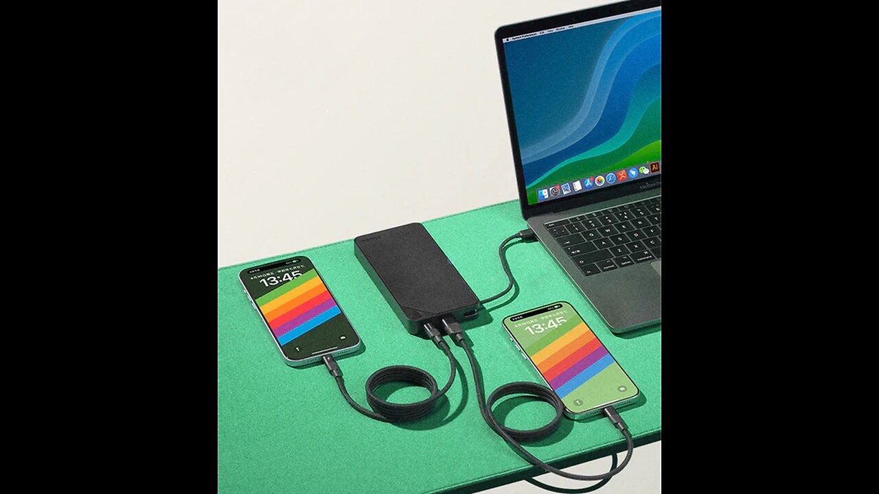 Next-Generation High-Capacity 30W Fast Charging Power Bank with Built-in Cable