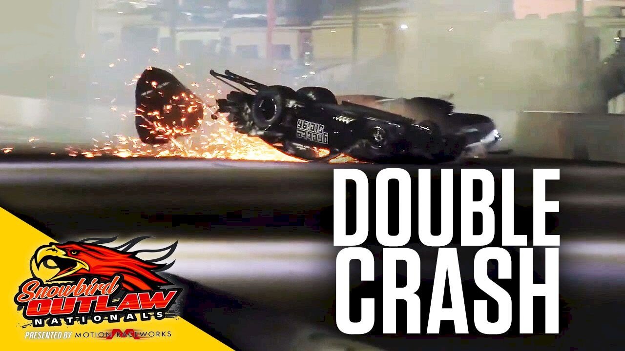 Huge Q2 Double Crash At Snowbird Outlaw Nationals At Bradenton Motorsports Park (12/4/2025)