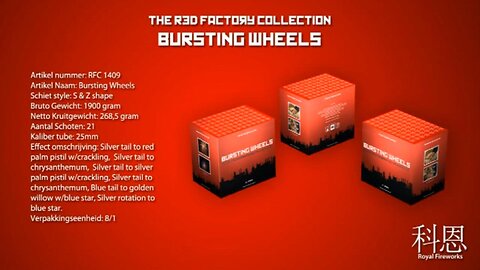 The R3D Collection - Bursting Wheels - 21 Schots Vuurwerk Cake