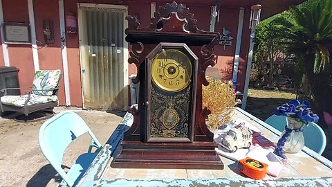 Vintage German Mantel Clock .