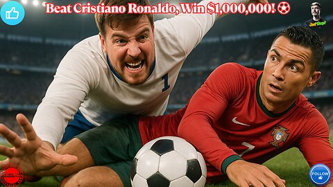 Beat Cristiano Ronaldo, Win $1,000,000! ⚽ Ultimate Football Challenge | MrBeast Style | JustBeast