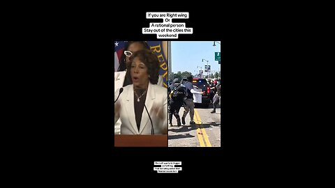 Side by side of peaceful protests, & Maxine Waters