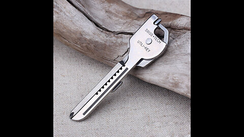 6-in-1 Stainless Steel Multifunctional Tool with Keychain, Screwdriver, Bottle Opener, Knife & More