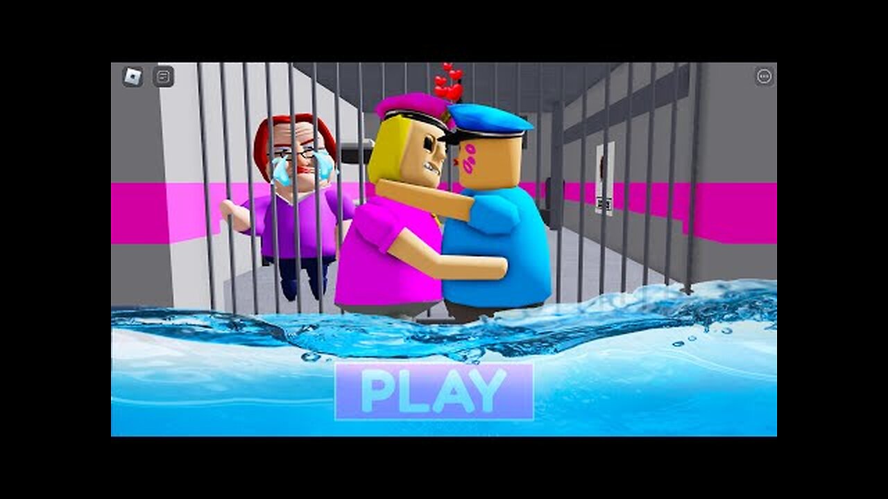 WATER MODE | POLICE GIRL FALL IN LOVE WITH BARRY? OBBY ROBLOX #roblox #obby
