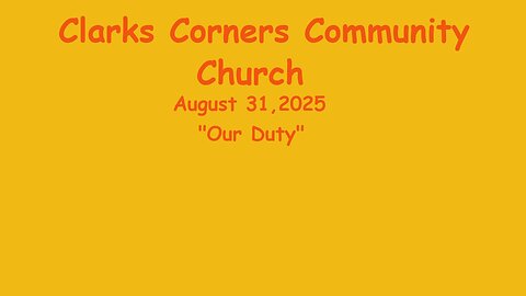 08/31/2025 Our Duty