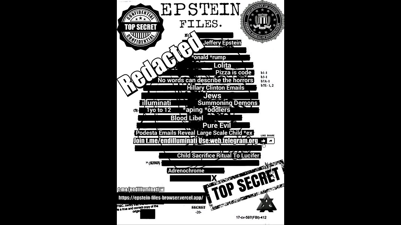 Why Are The 𝗘𝗣𝗦𝗧𝗘𝗜𝗡 𝗙𝗜𝗟𝗘𝗦 Blacked Out/𝗥𝗘𝗗𝗔𝗖𝗧𝗘𝗗❓