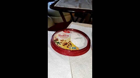 Eating Sabra Classic Hummus And Paramount Sea Salt Pita Chips, 5/11/25