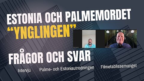 Olof Palme samt Estonias förlisning. Frågor och svar från "Ynglingen"