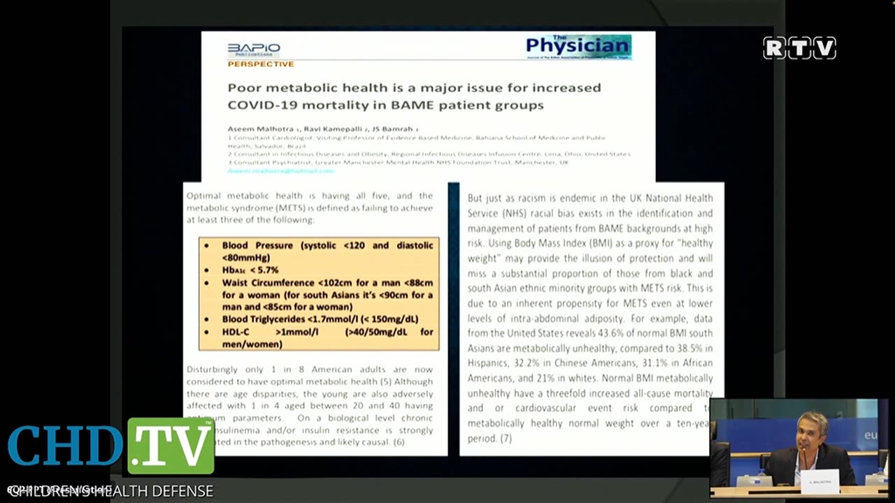 Make Europe Healthy Again: European Parliament Launch | Dr Aseem Malhotra