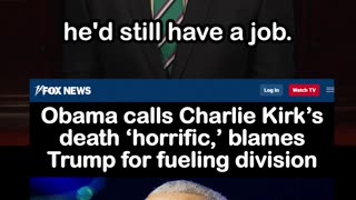 Obama calls Charlie Kirk’s death Horrific, Then Blames Trump for Fueling Division