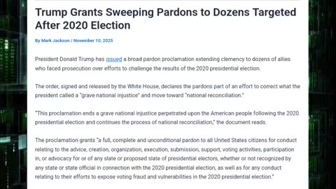 Trump Grants Pardons to Dozens Targetd After 2020 Election
