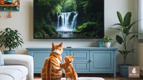 Mama Cat Trims Fur on the Farm and Makes Tiger Hat For Kittens At Home🐾🎩🐯_10