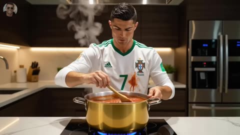 Ronaldo Covered in Red Sauce… But It's Not What It Looks Like!