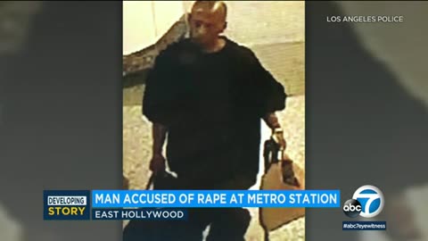 Black rape suspect sought after brutal attack at Metro station in East Hollywood