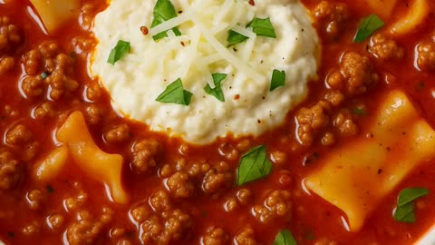 🍲 Cheesy Lasagna Soup