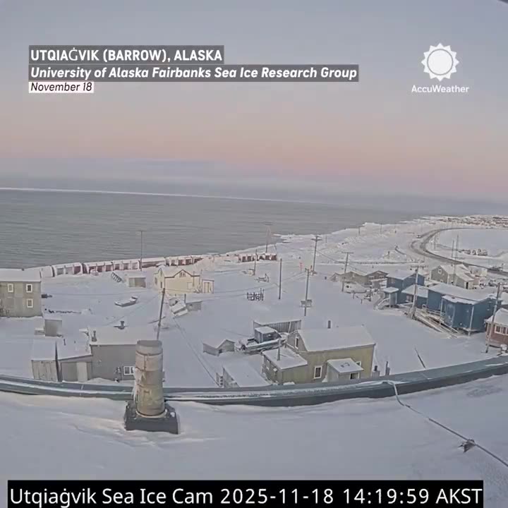 A striking timelapse shows Utqiaġvik, Alaska’s last sunrise and sunset of the year as the