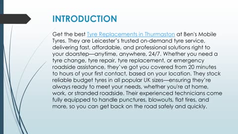 Get the best Tyre Replacements in Thurmaston